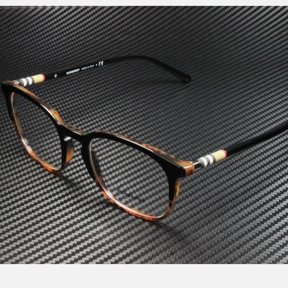 Burberry Black Havana Demo Lens 53mm Men's Eyeglasses - Picture 1 of 5